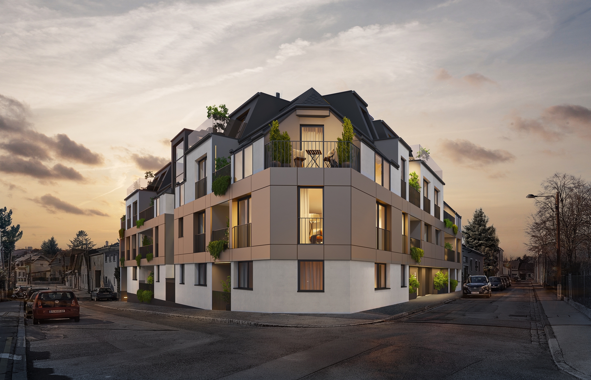 Rendering Dr. Skala Straße Blick auf die Straße