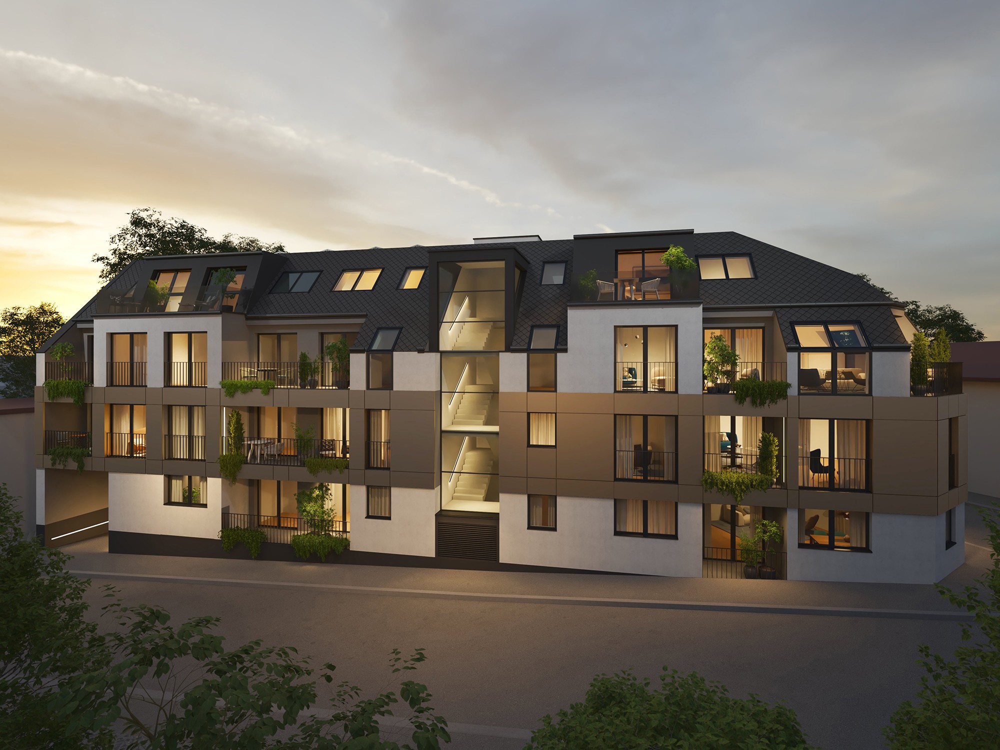 Rendering Dr. Skala Straße Blick auf die Straße