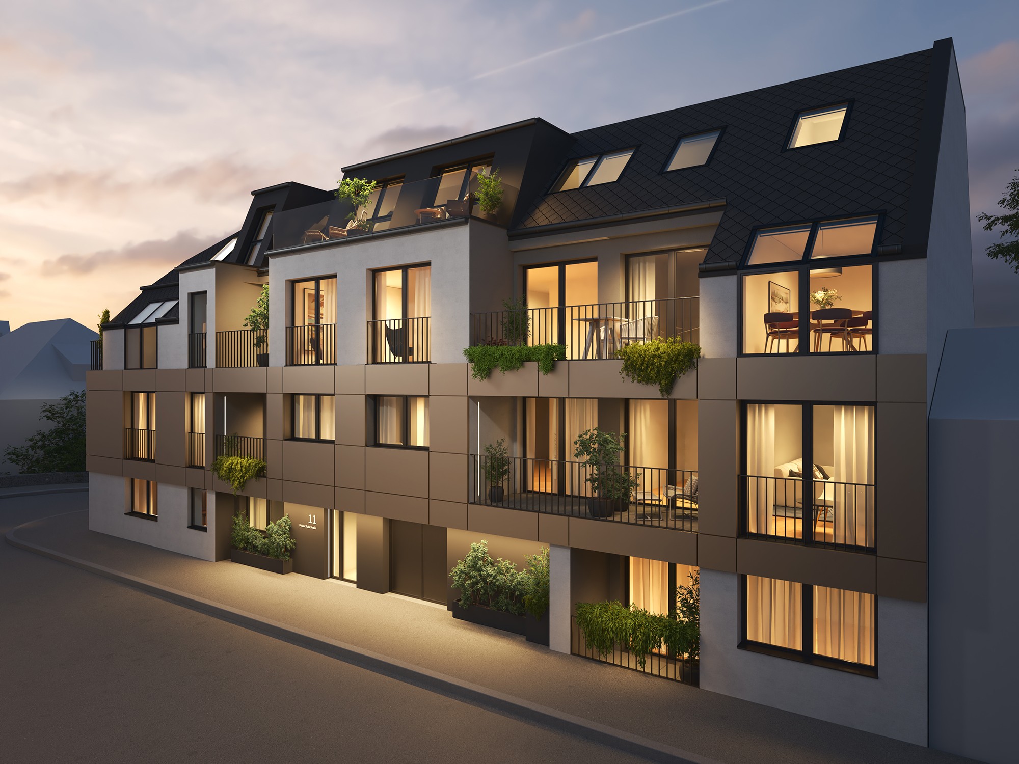 Rendering Dr. Skala Straße Blick auf die Straße
